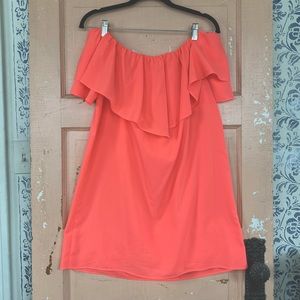 Coral strapless dress size M